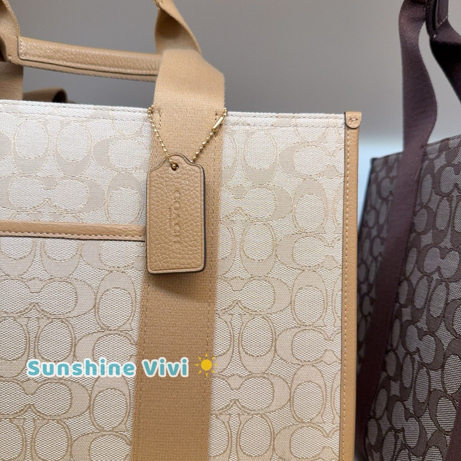 Coach NWT Coach Smith Tote Bag Signature Jacquard CY367 KHAKI Size ONE SIZE - 2 Thumbnail