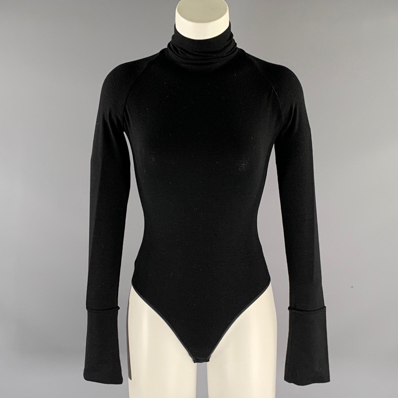 Donna Karan DONNA KARAN Size S Black Body suit Casual Top Size S / US 4 / IT 40 - 1 Thumbnail