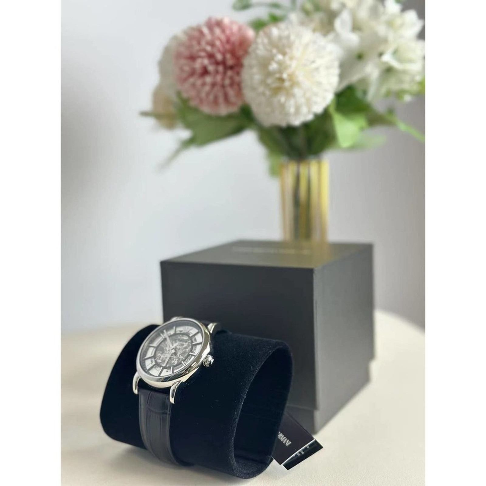 Emporio Armani Emporio Armani AR1981 Men Automatic Crocodile Leather Watch Size ONE SIZE - 2 Thumbnail