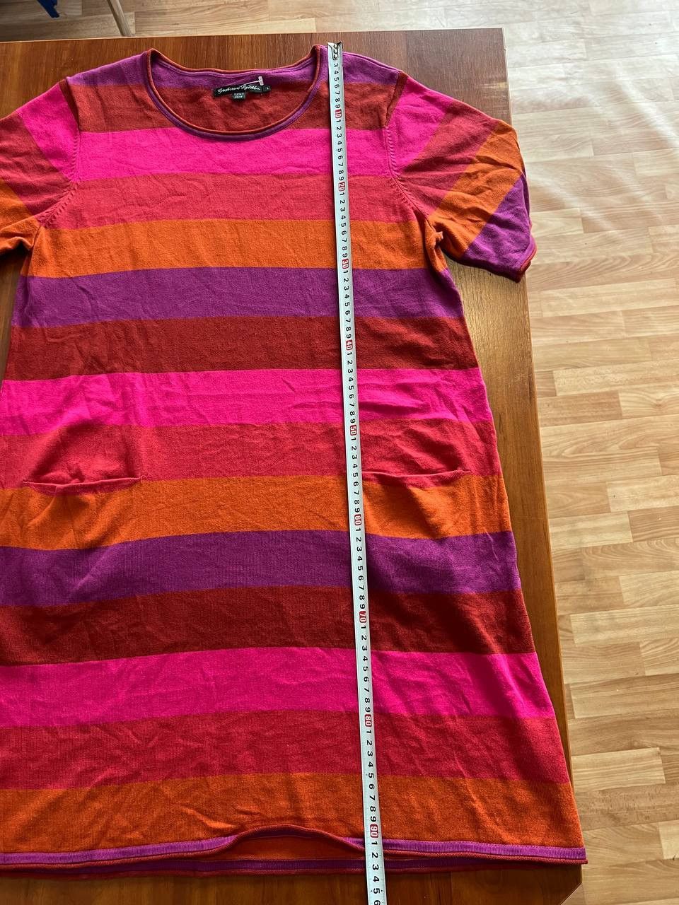 Gudrun Sjoden GUDRUN SJODEN ORGANIC COTTON PLEAT STRIPED TUNIC DRESS SZ L Size L / US 10 / IT 46 - 12 Thumbnail