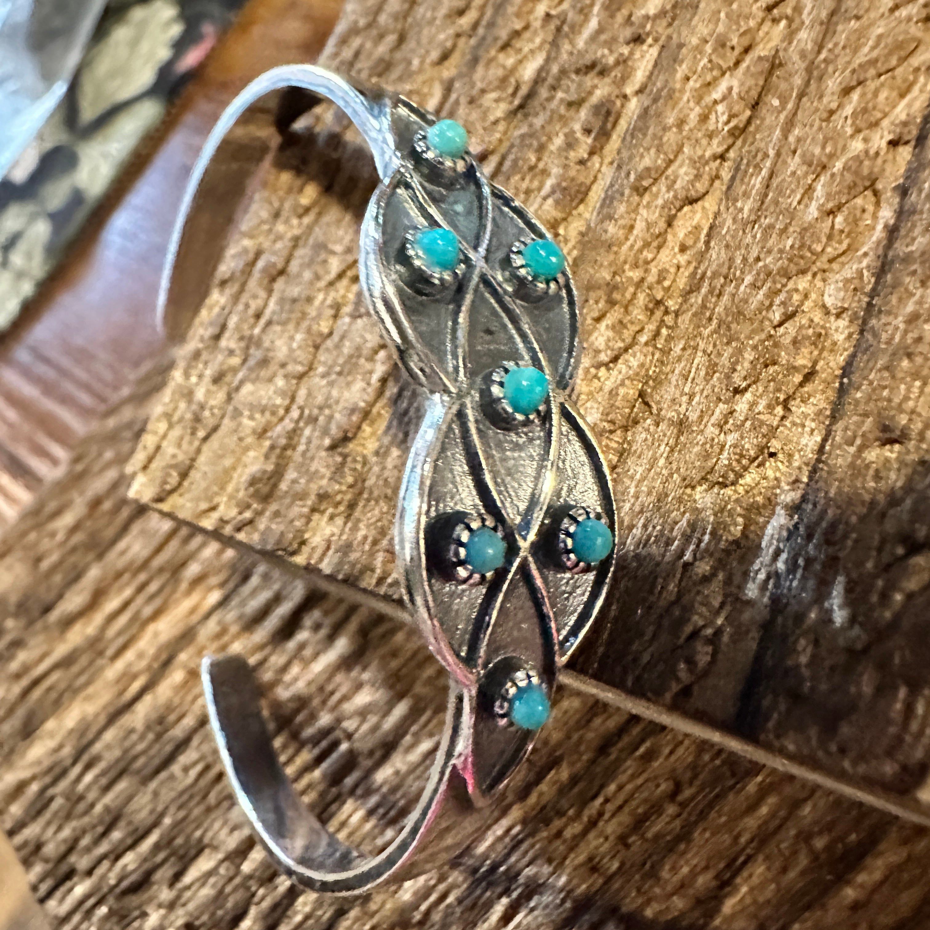 Other Native American Lucia Turquoise Adjustable Cuff Bracelet in Size ONE SIZE - 8 Thumbnail
