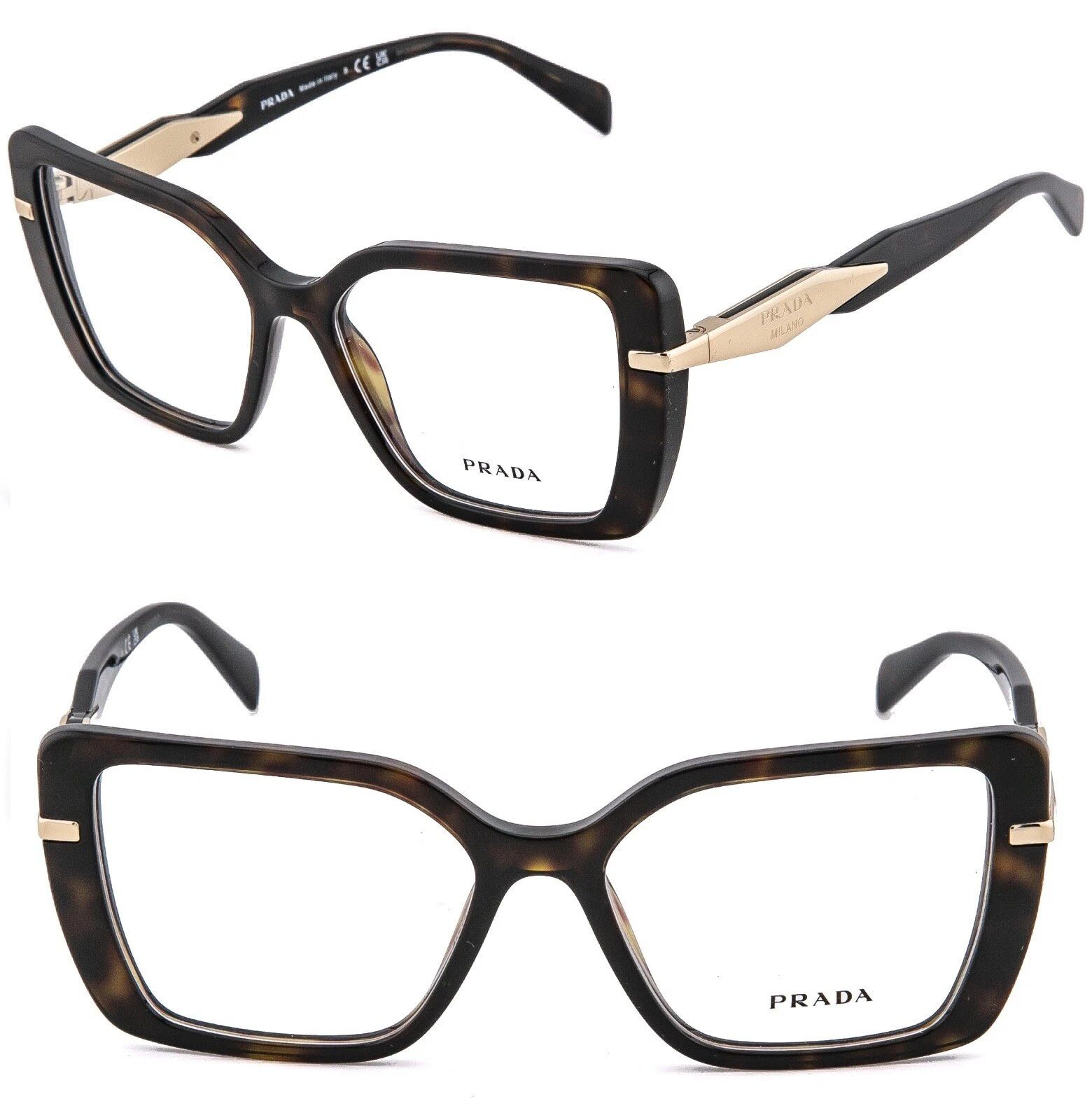 Prada PRADA SYMBOLE PR03ZV Brown Bold Eyeglasses 03Z 03ZV Size ONE SIZE - 1 Thumbnail