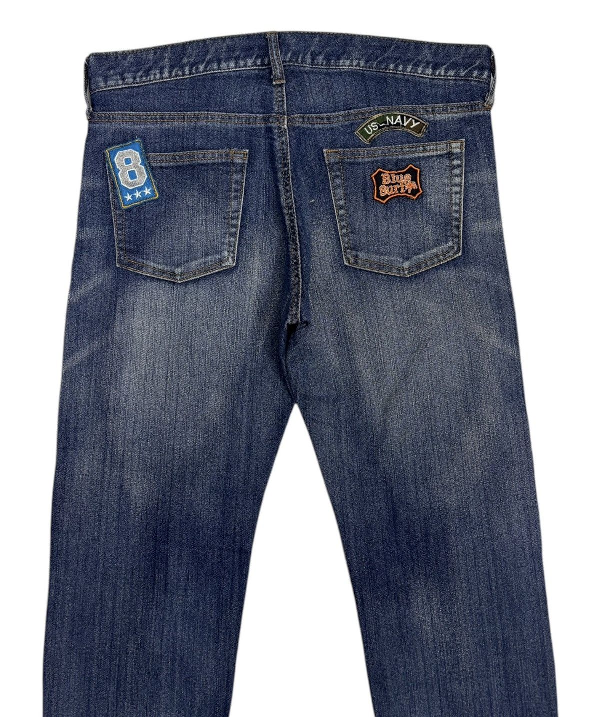 Hysteric Glamour Sorridere Japanese Brand Patchwork Sun Surf Blue Denim Jeans Size US 32 / EU 48 - 6 Thumbnail