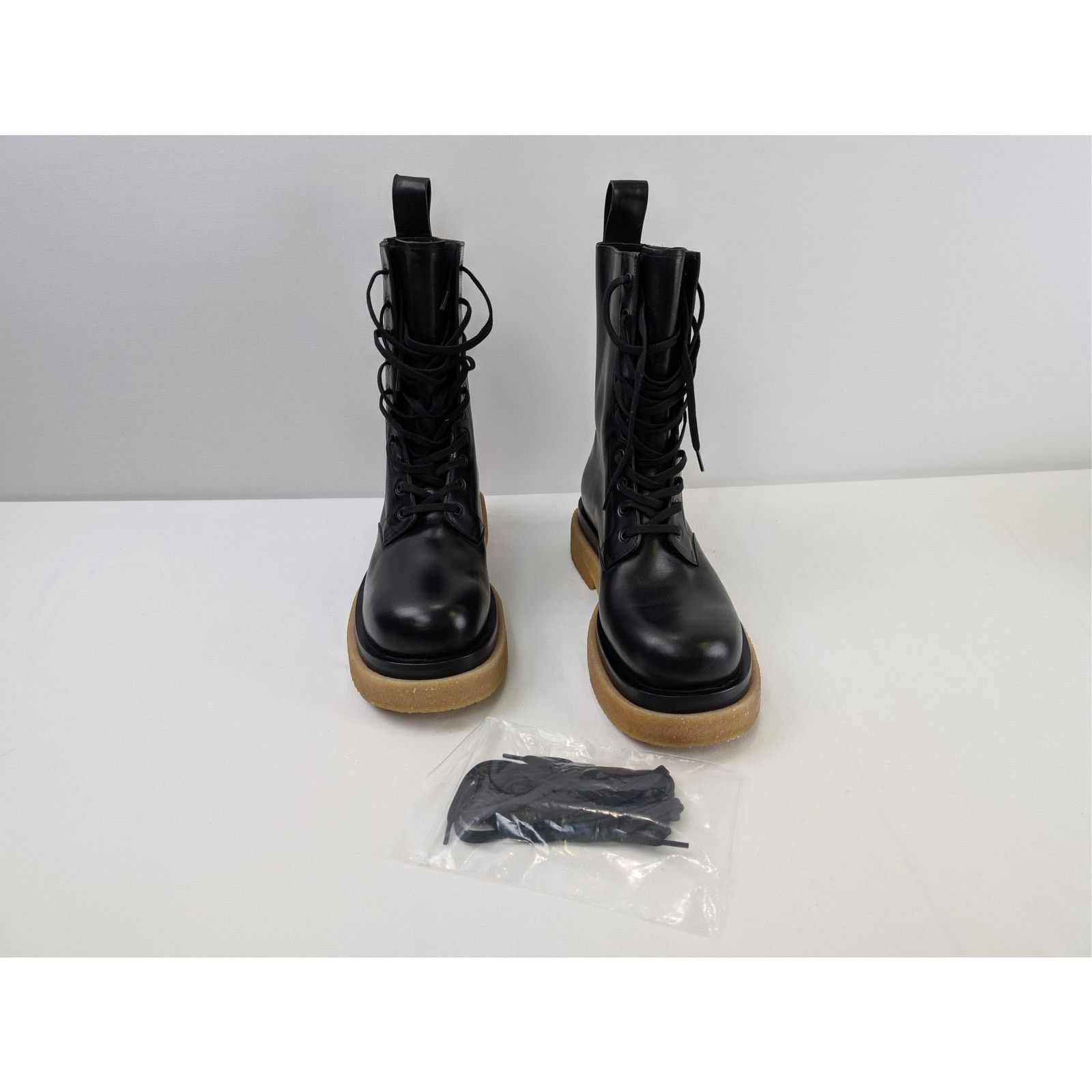 Bottega Veneta o1rshd1 Military Calf Lug Boots in Black Size US 10 / EU 43 - 4 Thumbnail