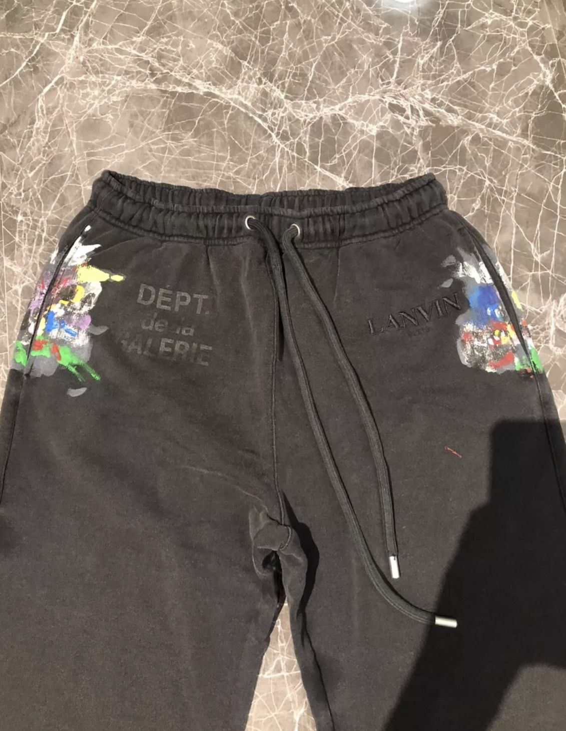 Gallery Dept. × Lanvin Gallery Dpet. x Lanvin Paint Splatter Logo Sweatpants Size US 32 / EU 48 - 6 Thumbnail