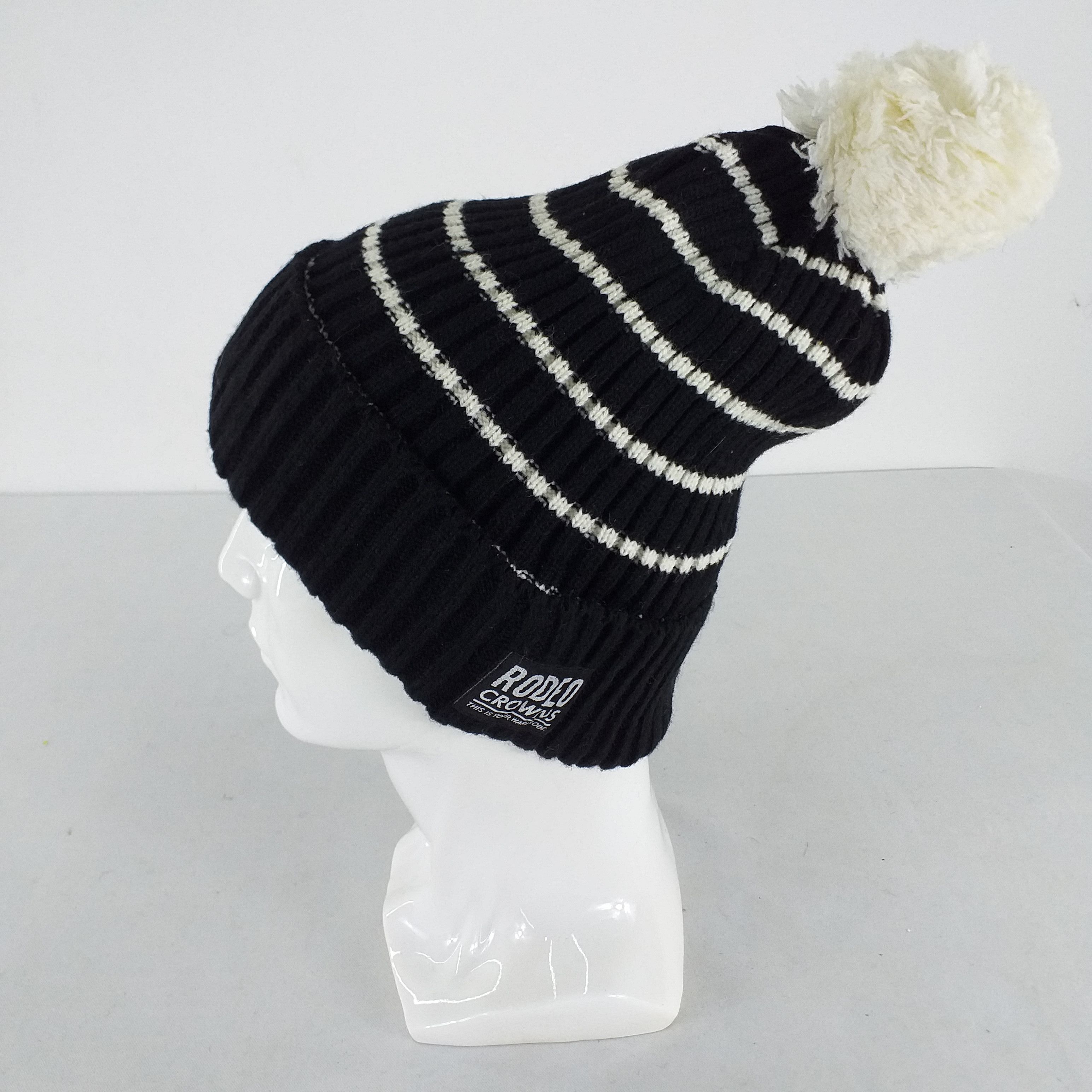Japanese Brand Rodeo Crown Stripes Snow Cap Hat Beanie -BN298 Size ONE SIZE - 1 Thumbnail