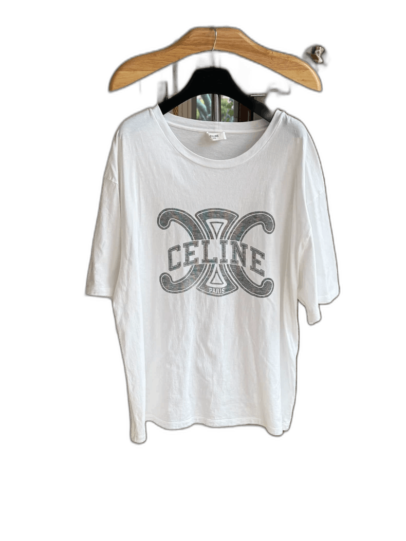Celine Celine Logo Short Sleeve TShirt Size L Size US L / EU 52-54 / 3 - 1 Thumbnail