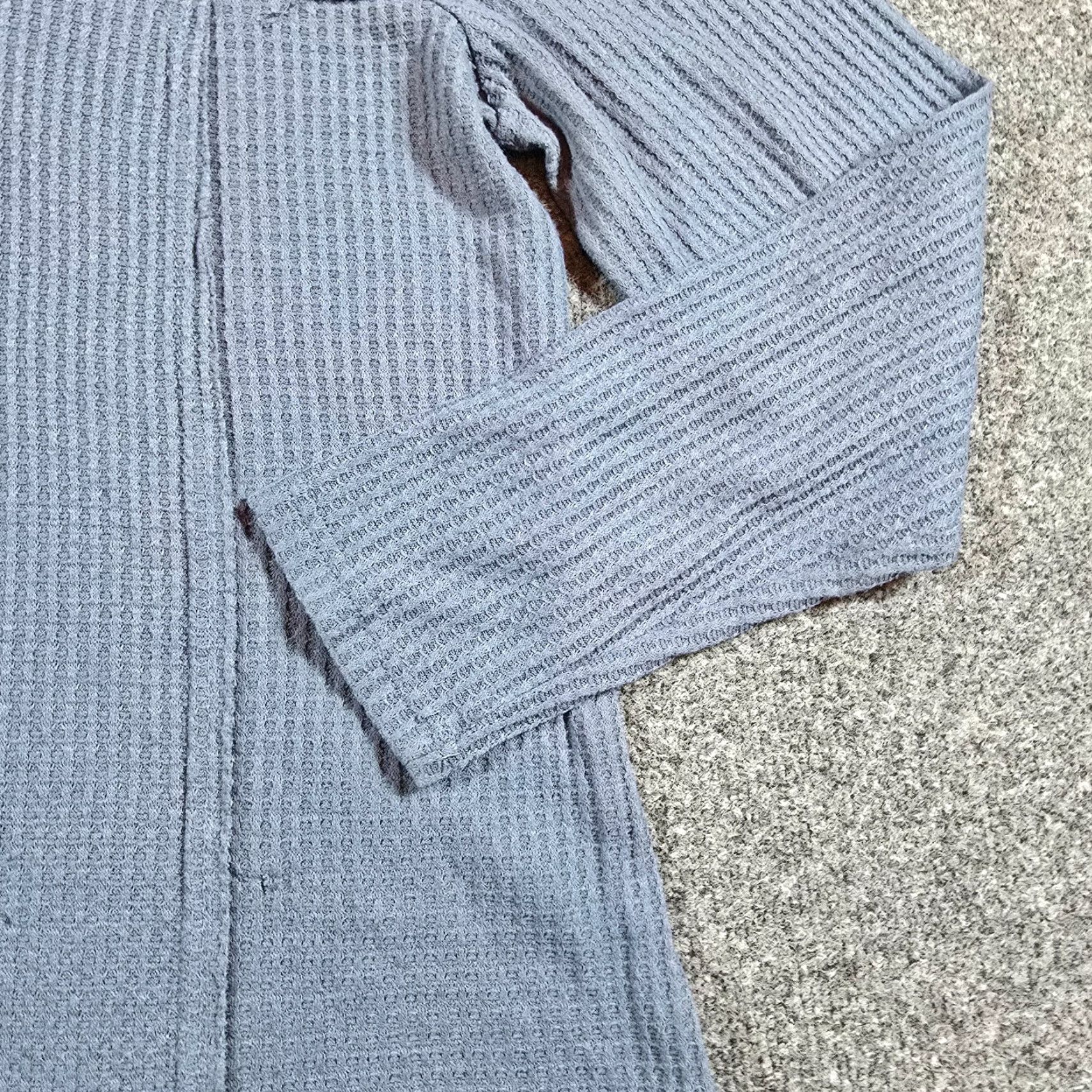 Eddie Bauer Eddie Bauer Women Blouse Shirt L Blue Thermal Embroidered V-Neck Basic Casual Knit Top Size L / US 10 / IT 46 - 5 Thumbnail