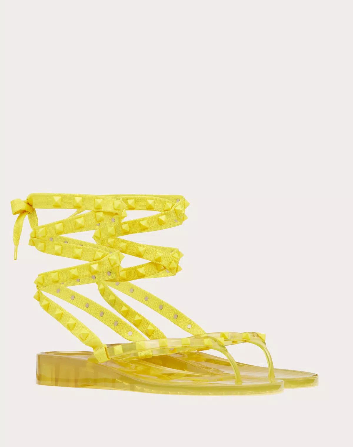 Valentino o1s1wg111125 Rockstud Rubber Thong Sandals Matching Studs Size US 8 / IT 38 - 2 Thumbnail