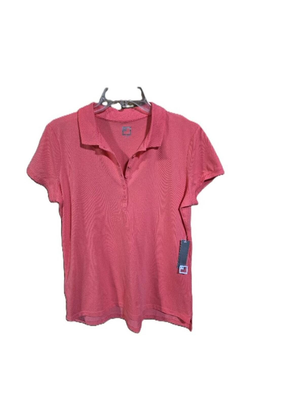 JCPenney JCP Coral Pullover Top Half Button and Collar Size L / US 10 / IT 46 - 1 Thumbnail