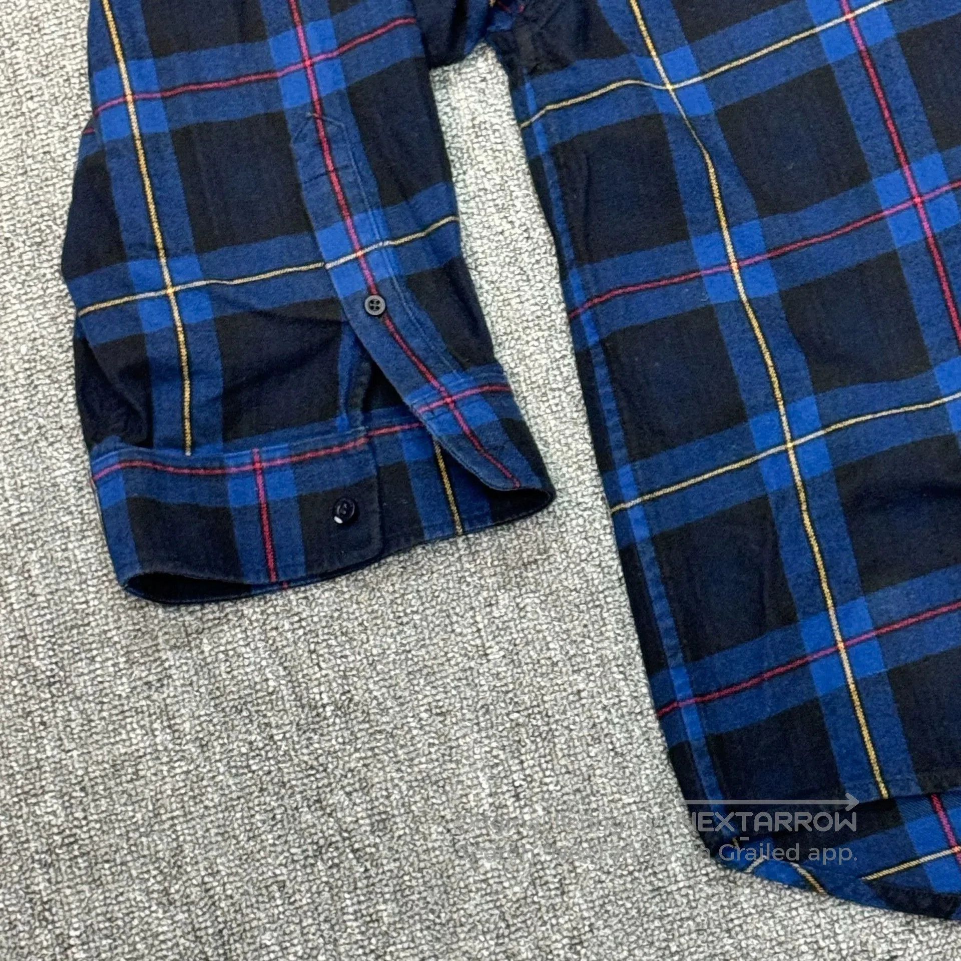 Balenciaga Balenciaga Blue Black Plaid Logo Shirt. Size US L / EU 52-54 / 3 - 5 Thumbnail