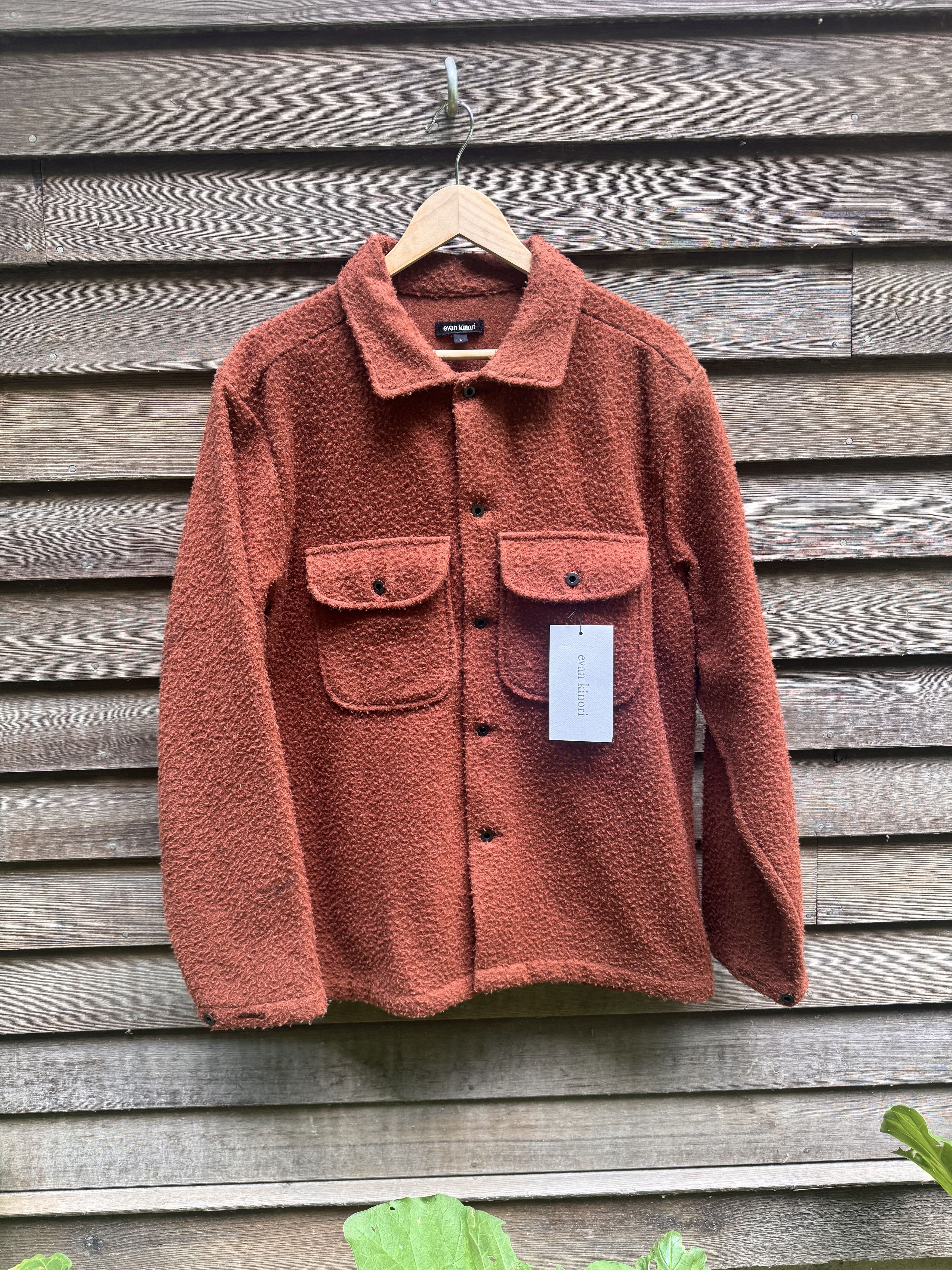 evan kinori / Zip Jacket（M) /Herringbone Evan Kinori Bellow Jacket, Wool Herringbone – Glasswing