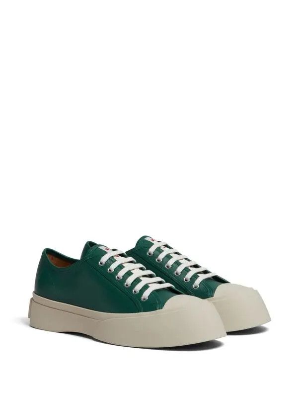 Marni o1w1db11125 Pablo Lace Up Leather Sneakers in Green Size US 9 / EU 42 - 1 Thumbnail