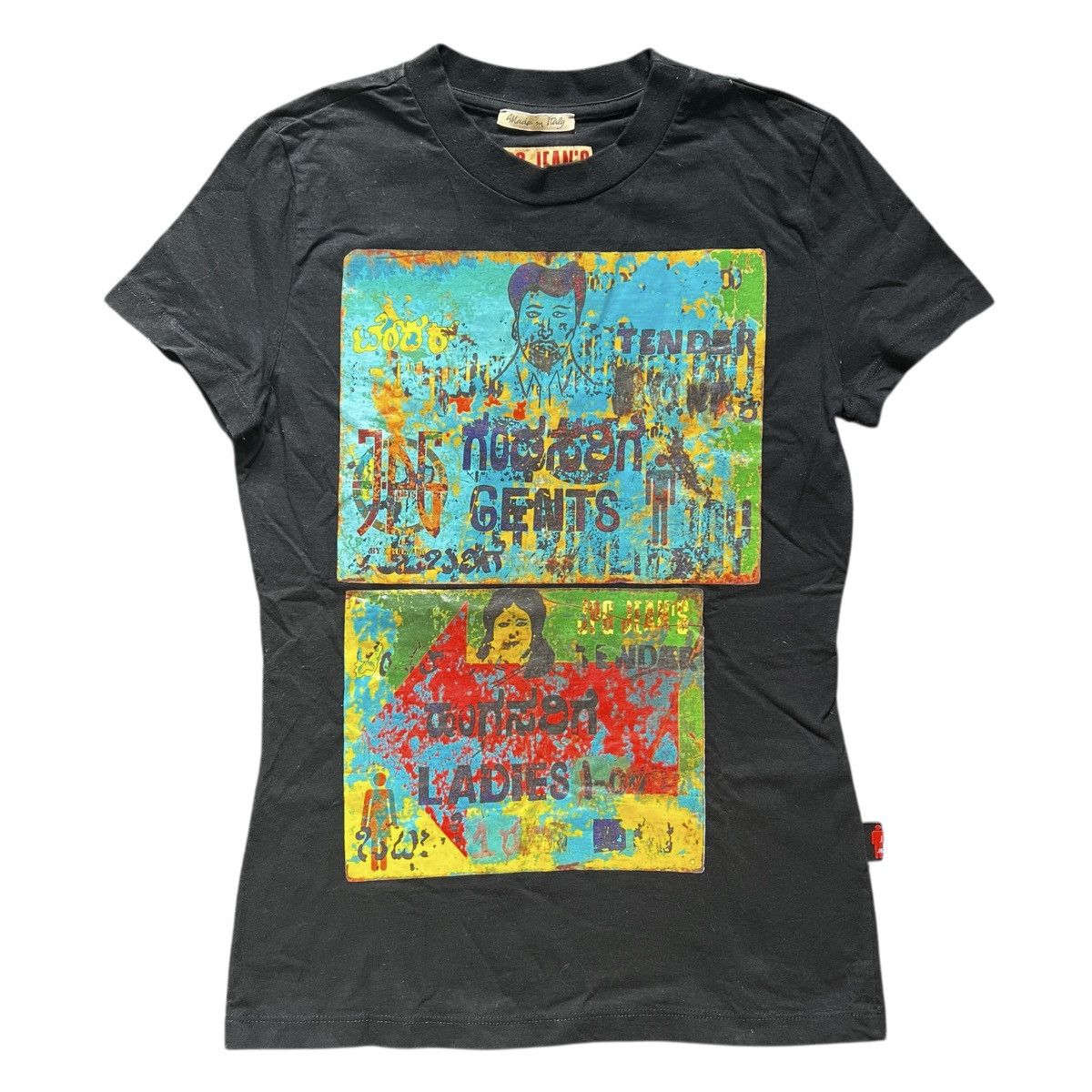 Jean Paul Gaultier 1990s Hindu Deity tattoo mesh tee top archive 