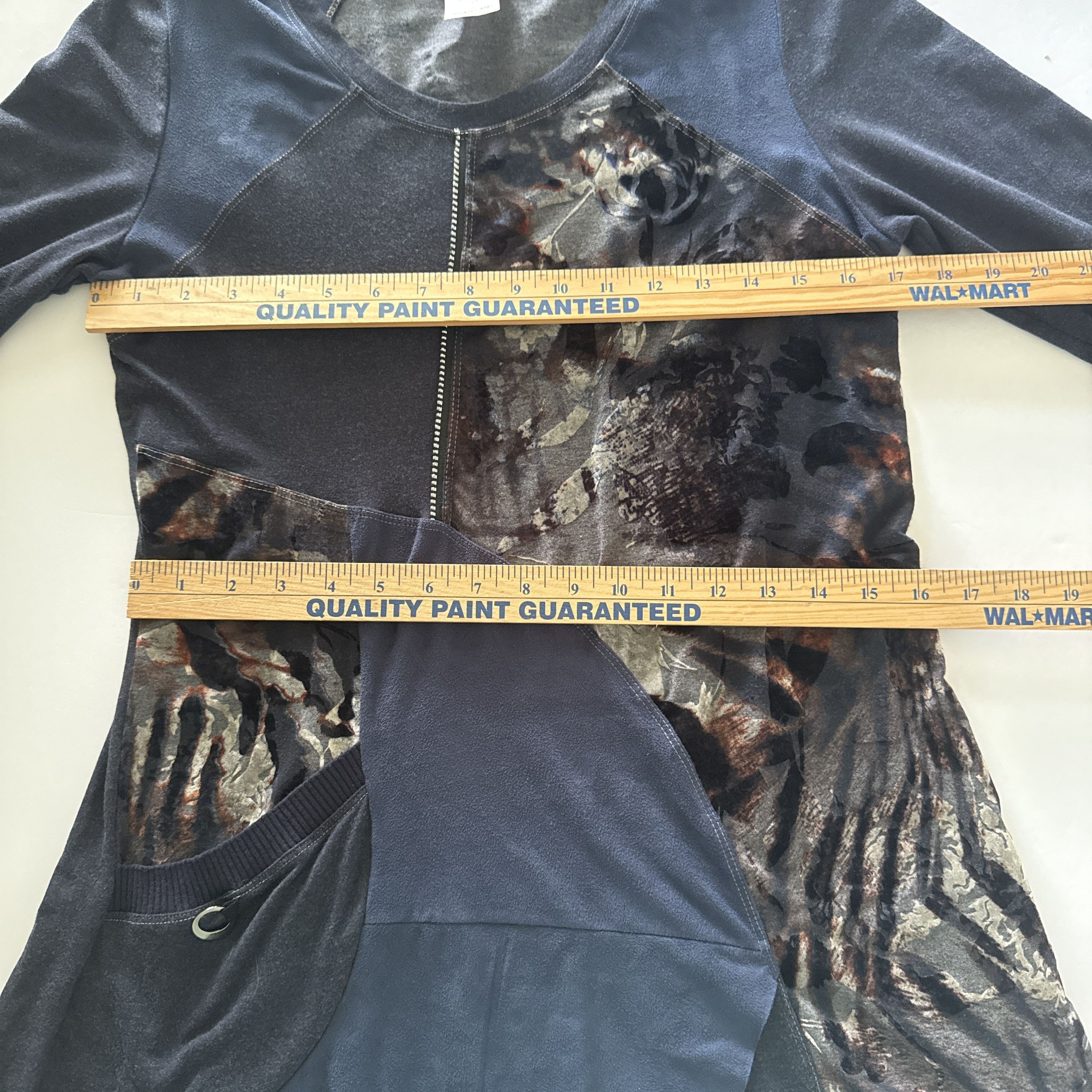 Other Dolcezza Blue Long Sleeve Dress Asymmetrical Burnout Artsy M Size M / US 6-8 / IT 42-44 - 5 Thumbnail