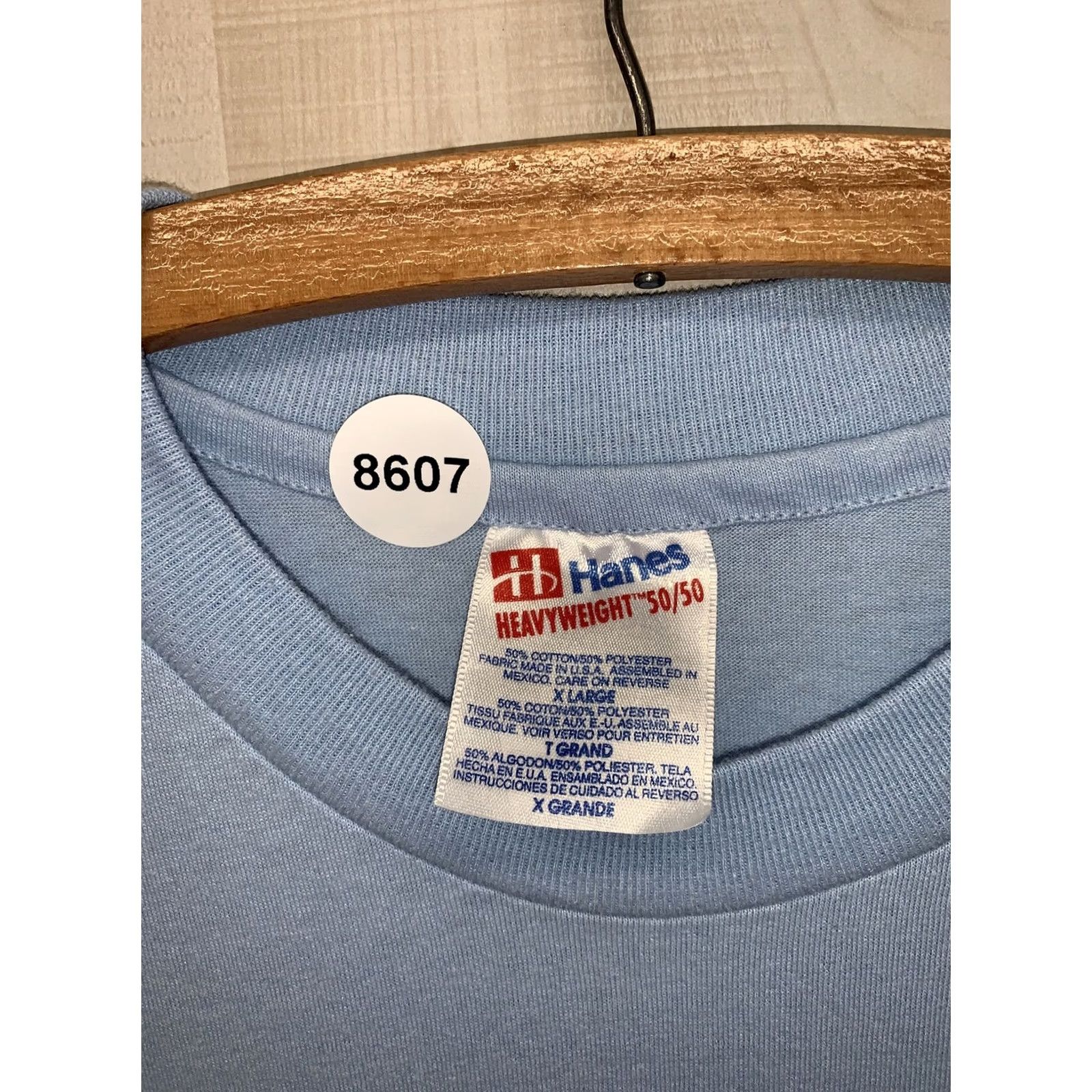 Hanes VINTAGE Womens Blue Iowa Graphic T Shirt XL-8607 Hanes Shirt Graphic 1990s Cotton Blend Size XL / US 12-14 / IT 48-50 - 4 Thumbnail