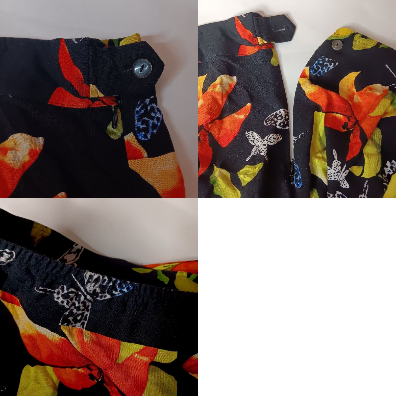 Soft Surroundings Soft Surroundings Skirt Midi A-Line Womens Large Multicolor Floral Tropical Hawaii Beach Bohemian Vacation 36" Waist 34" Long Elastic Waist Zip Button Size 36" / US 14 / IT 50 - 8 Thumbnail