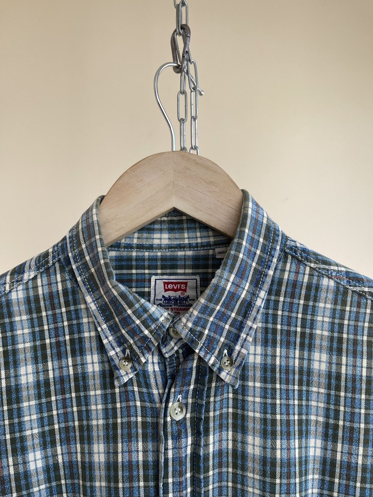 Levi's White Tab Plaid Checked Button Down Long Sleeve Shirt 90s Size US M / EU 48-50 / 2 - 6 Thumbnail