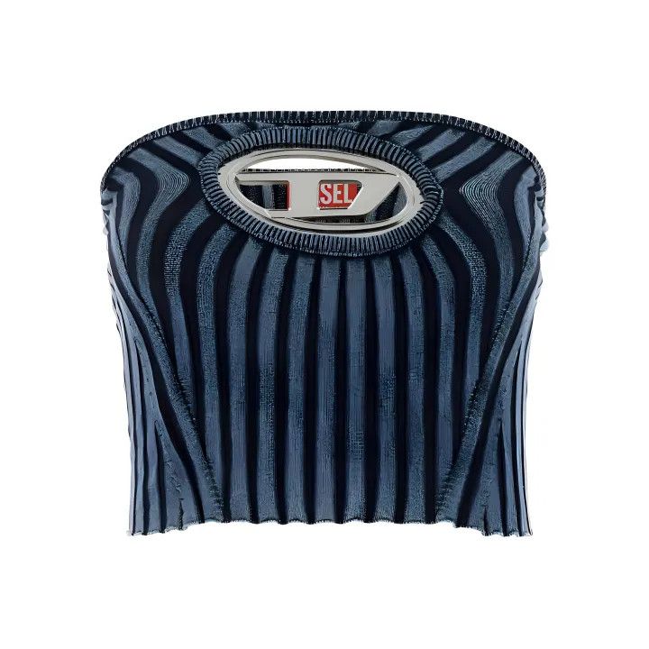 Diesel Blue Striped Sleeveless Top 0079