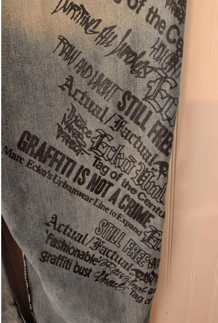 Ecko Unltd. Vintage Ecko Unlimited Graffiti Print Distressed Jeans Sz.40 Size US 40 / EU 56 - 6 Thumbnail