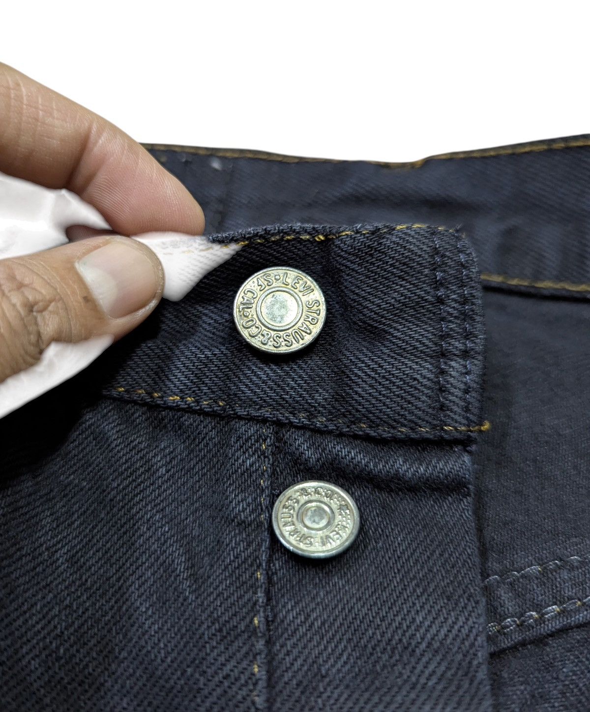 Levi's Vtg 90s Levi's Superblack Custom Paisley Flare Jeans Size US 30 / EU 46 - 7 Thumbnail