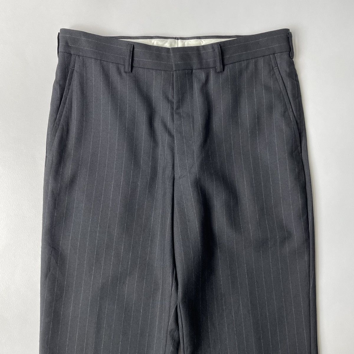 Comme des Garcons A/W 10 Black/Grey Pinstripe Wool Trousers Size US 32 / EU 48 - 5 Thumbnail