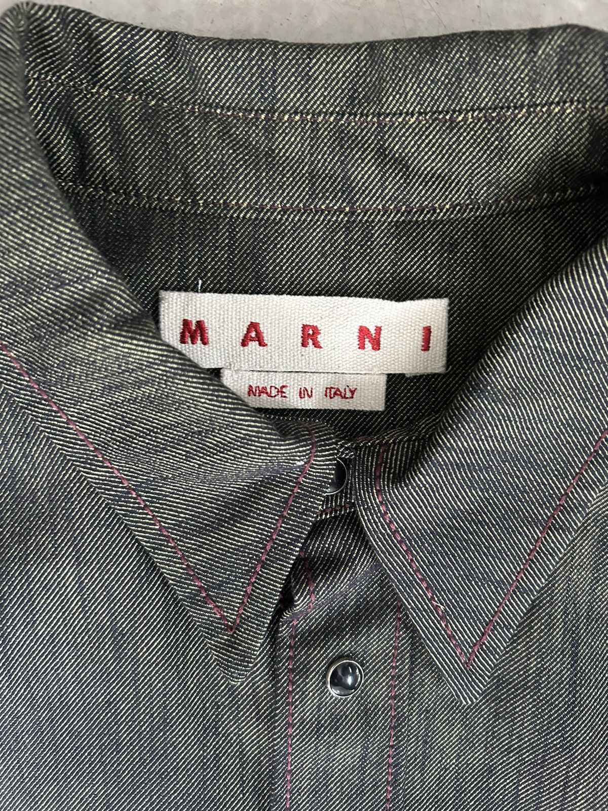 Marni Marni Green Denim dye Button Up Size US L / EU 52-54 / 3 - 2 Thumbnail