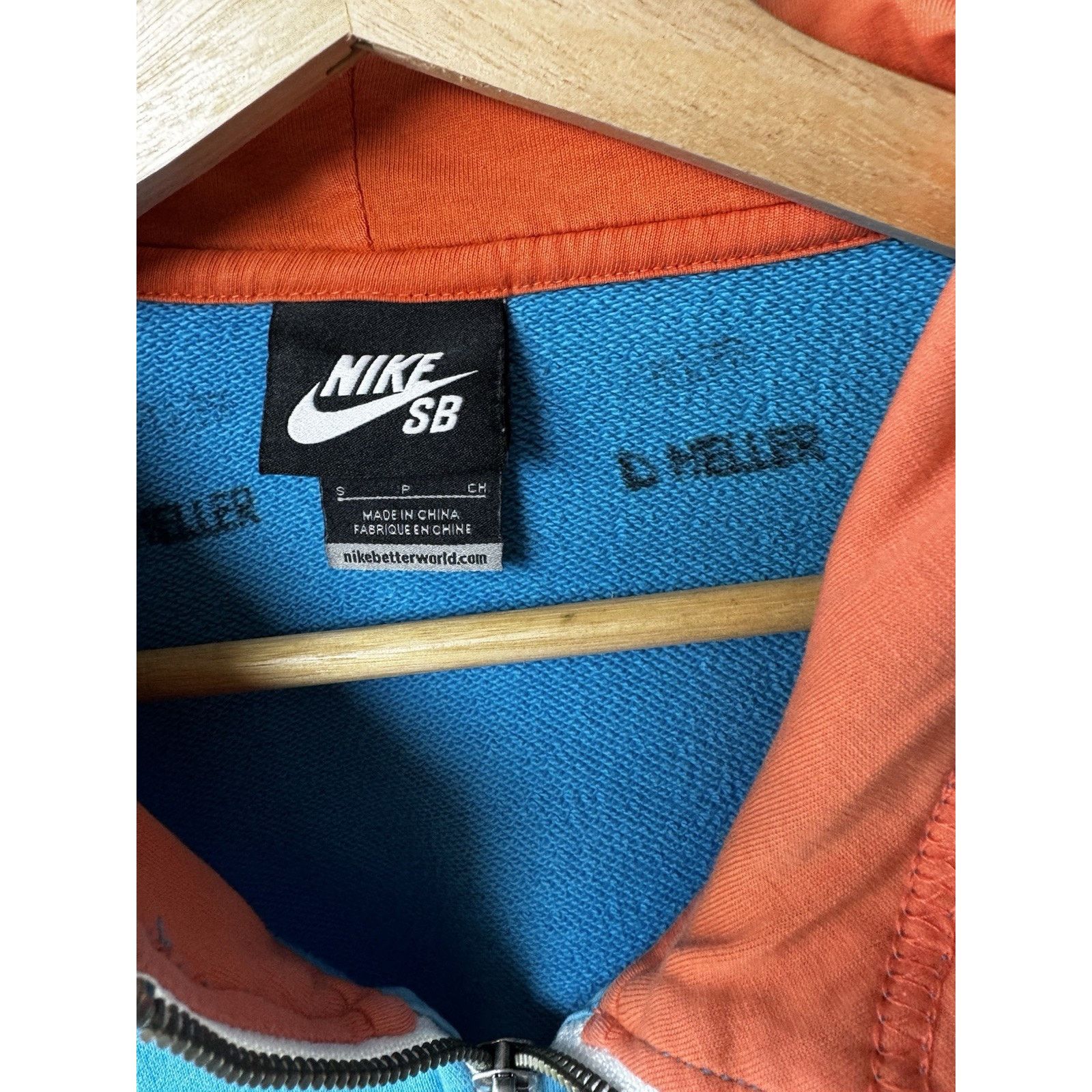 Nike Y2K Nike SB Full Zip Hoodie | Blue & Orange Skateboarding SM Size US S / EU 44-46 / 1 - 8 Thumbnail