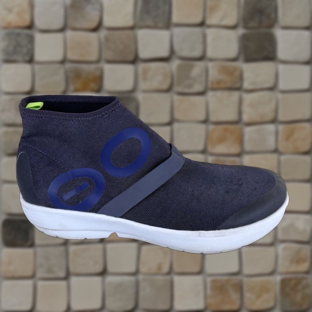 Vintage OOFOS Oomg Fibre Slip-On High Top Boots Womens 9.5 Heather Blue Casual Shoes Size L / US 10 / IT 46 - 1 Thumbnail