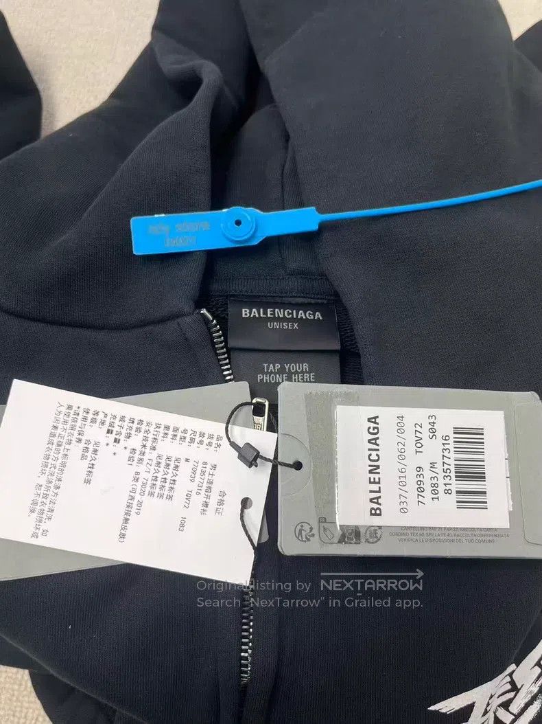 Balenciaga Balenciaga Logo Letter Zipper Hooded Long Sleeve Sweatshir Size US M / EU 48-50 / 2 - 5 Thumbnail
