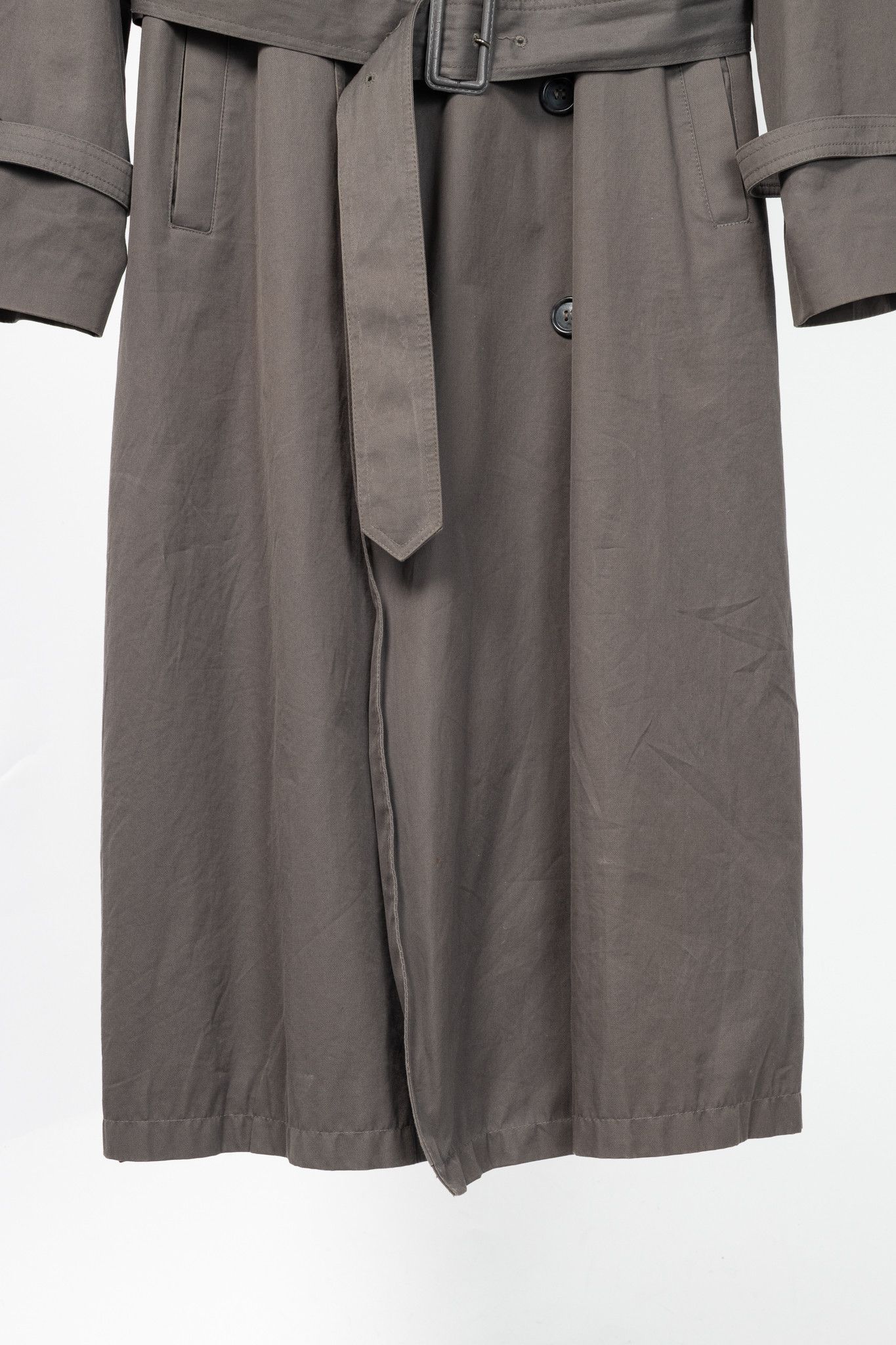 Yves Saint Laurent Yves Saint Laurent Cotton Double-Breasted Belted Trench Coat Size US L / EU 52-54 / 3 - 8 Thumbnail