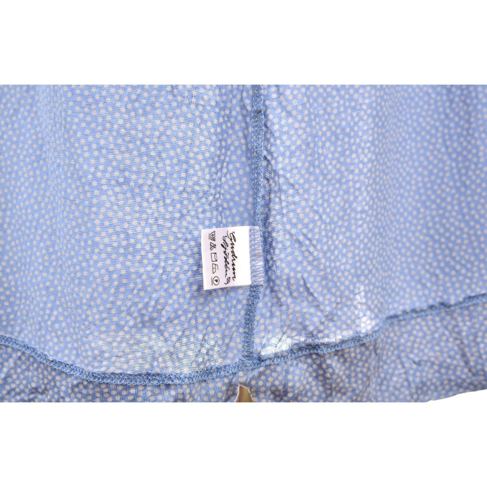 Vintage Gudrun Sjödén Gudrun Sjoden Blue Polka Dot Lyocell Dress L Women Short A-Line Size L / US 10 / IT 46 - 6 Thumbnail
