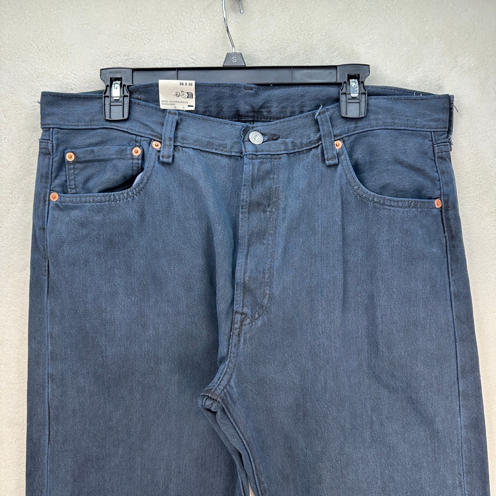 Levi's LEVI'S 501 VINTAGE STYLE MEN'S 36X32 DARK WASH STRAIGHT LEG Size US 36 / EU 52 - 2 Thumbnail