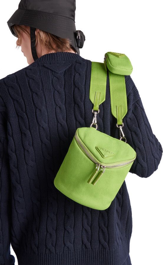 Prada Prada Canvas Shoulder Bag Fern Green Size ONE SIZE - 7 Thumbnail