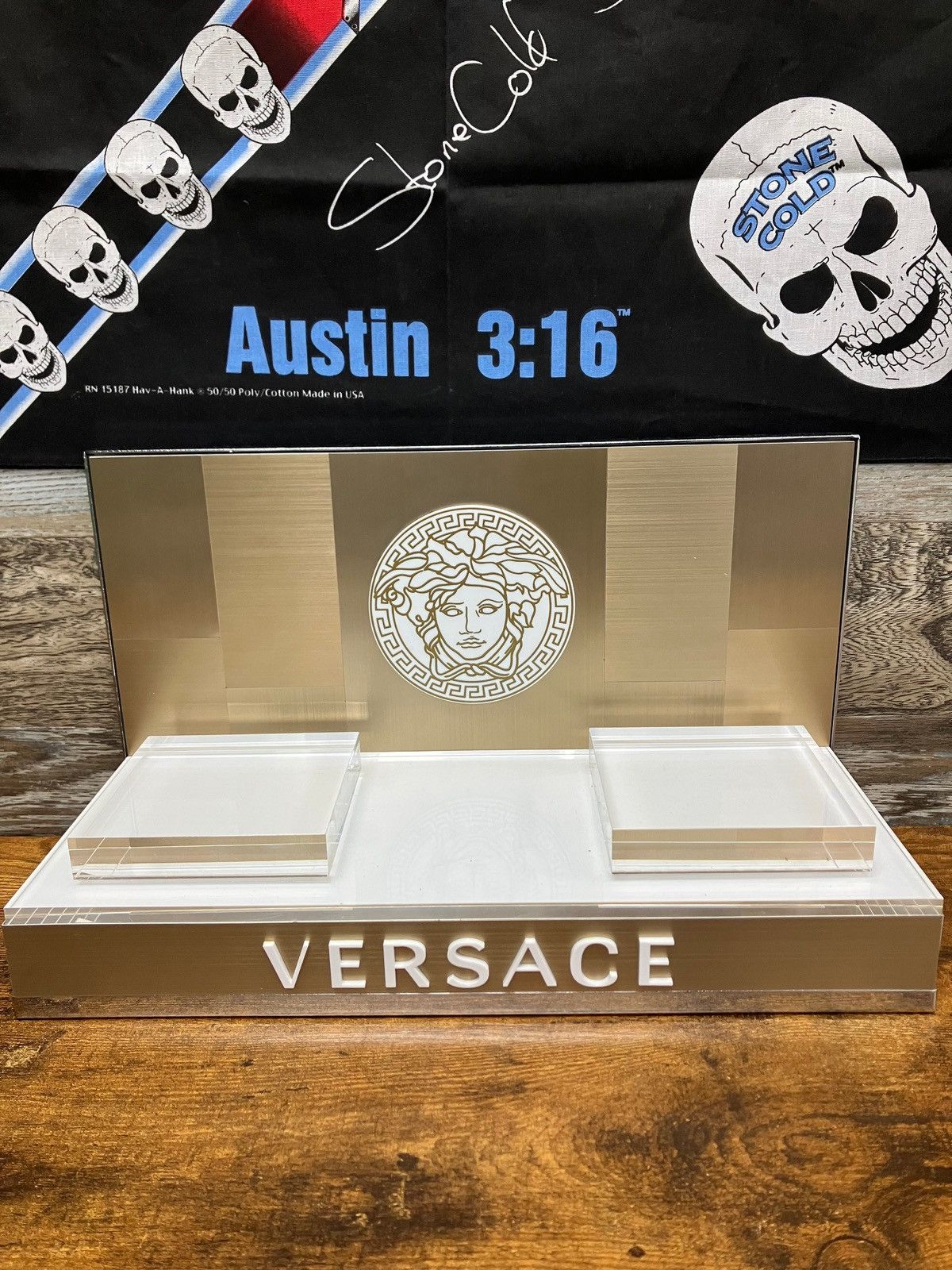 Versace Versace Fragrance Gold/White Acrylic Display Stand Size ONE SIZE - 1 Thumbnail