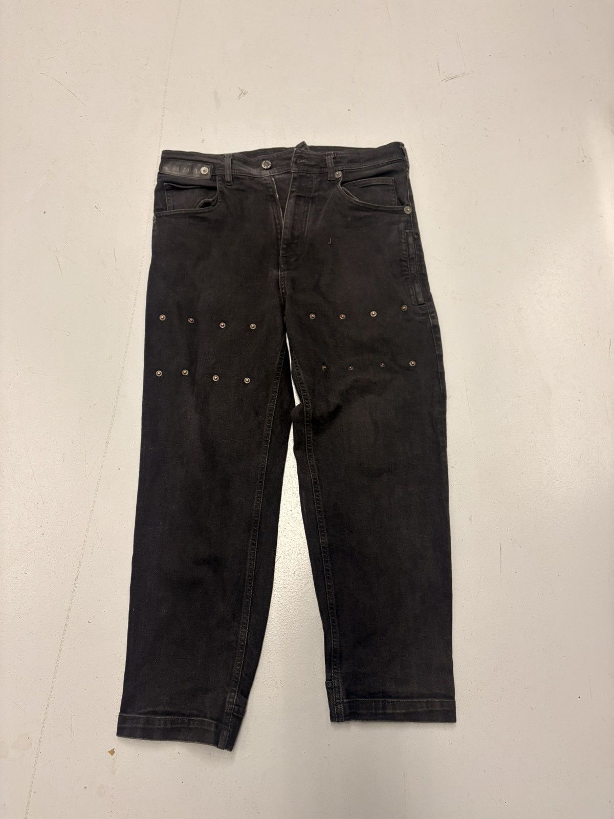 Neil Barrett Neil Barrett Fireman Loose Cargo Jeans - Black Denim Size 33 Size US 33 - 1 Thumbnail