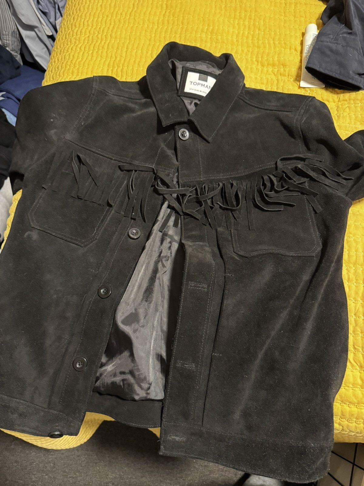Topman Topman Leather Jacket with fringe design Size US M / EU 48-50 / 2 - 1 Thumbnail