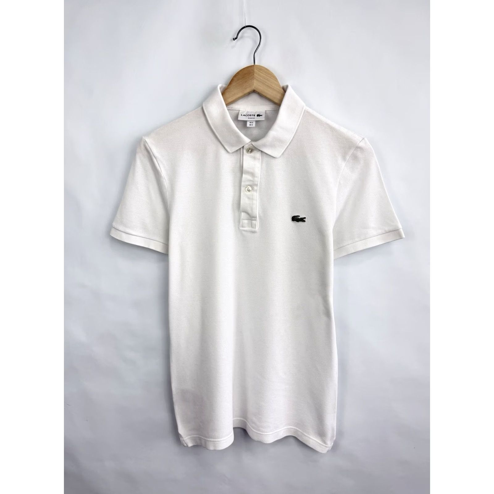 Lacoste VINTAGE Lacoste Polo Shirt Men Slim Fit Made in France Rare Retro White S Size US S / EU 44-46 / 1 - 3 Thumbnail