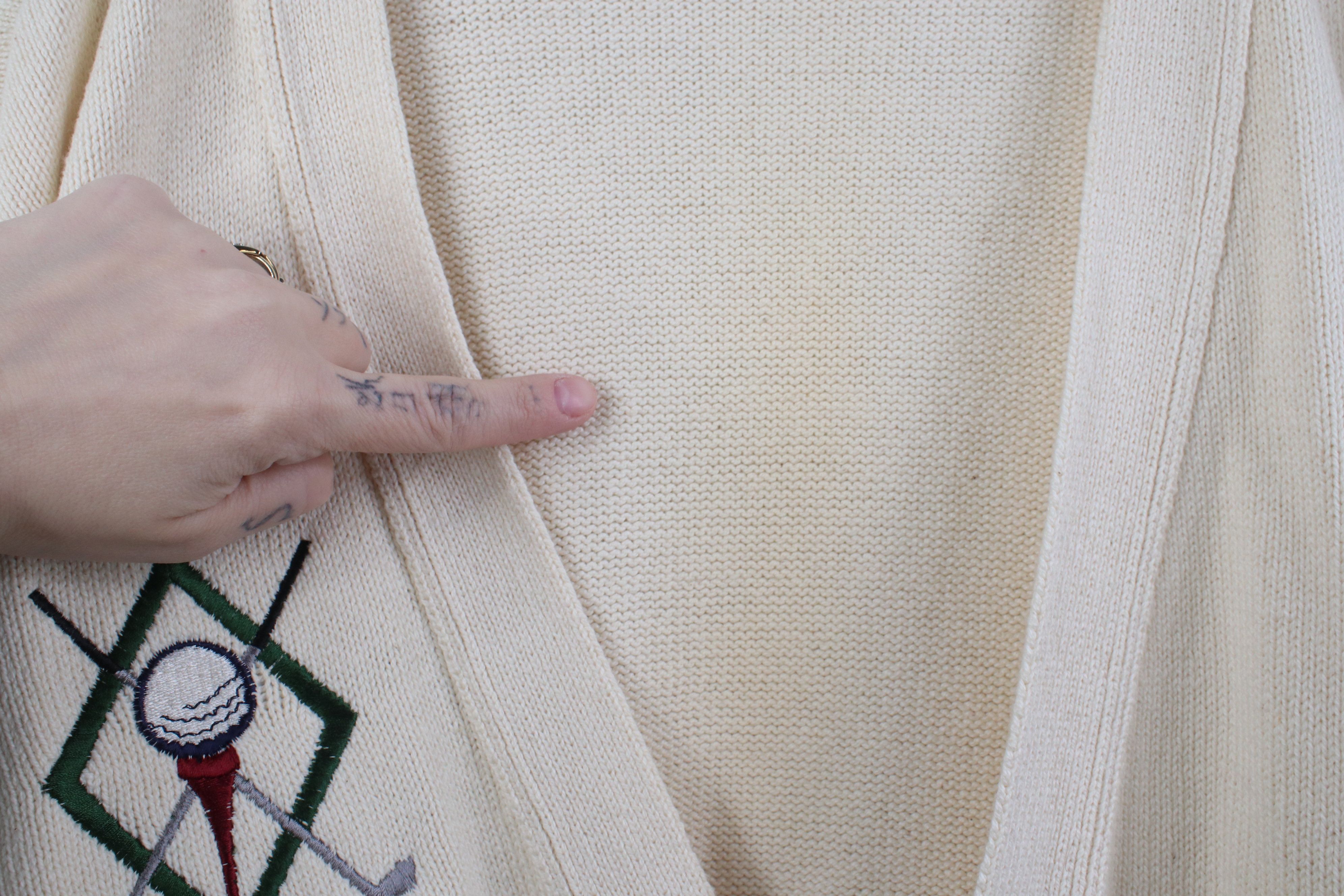 Vintage Vintage 90s Streetwear Cotton Knit Cardigan Sweater USA Size US XL / EU 56 / 4 - 8 Thumbnail