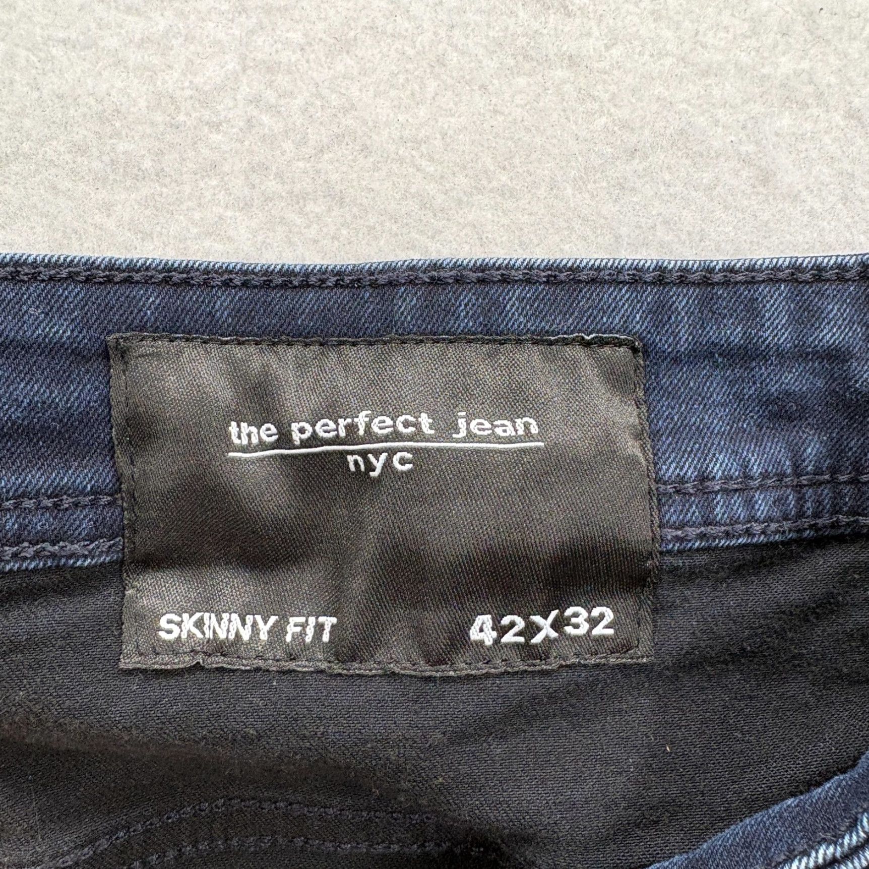 Denime The Perfect Jean NYC Skinny Jeans Mens 42x32 Blue Dark Wash Stretch Denim Casual Jeans Skinny Mens 42 Blue Dark Wash Denim Casual Size US 42 / EU 58 - 4 Thumbnail