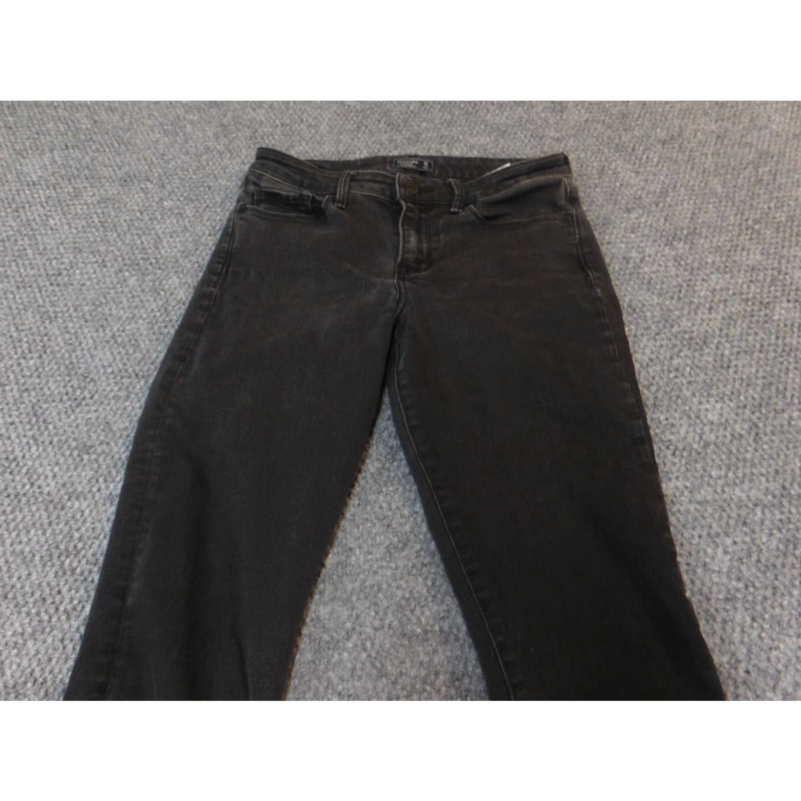 Abercrombie & Fitch Abercrombie & Fitch Jeans Women 26 Straight Ankle Harper Black Denim Stretch Pockets Zip 27in Inseam Regular Size Type Womens Designer - 1 Size 26" / US 2 / IT 38 - 6 Thumbnail