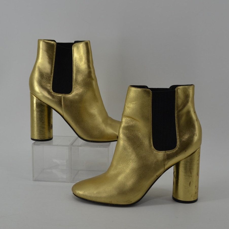 Other Marciano Pmeilana Womens Size 9 Gold Metallic Chelsea Boots Size US 9 / IT 39 - 5 Thumbnail