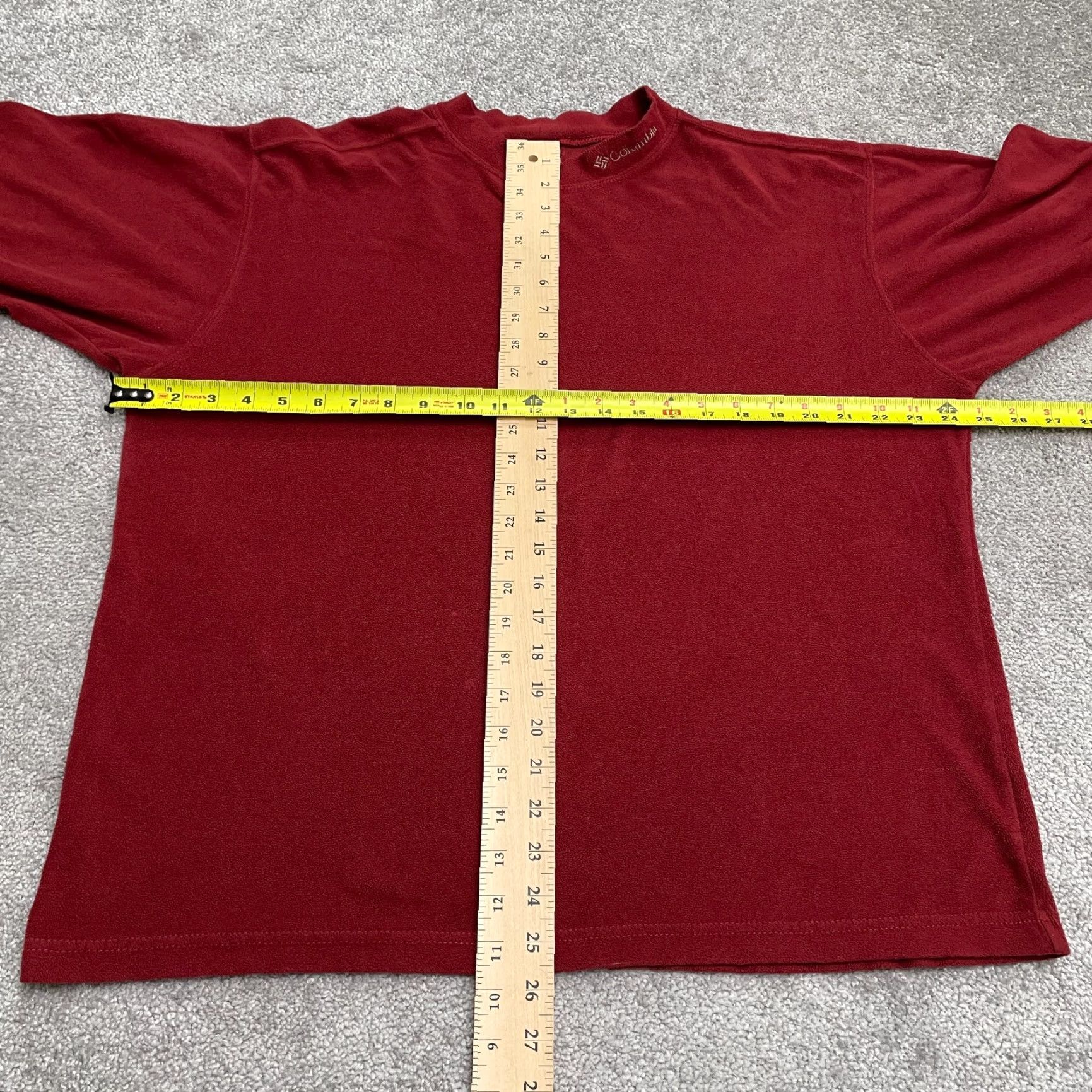 Vintage Columbia Sweatshirt Men XL Red Fleece Pullover Crew Neck Long Sleeve Outdoor Hiking Casual All Seasons Lightweight Breathable Logo Size US XL / EU 56 / 4 - 6 Thumbnail