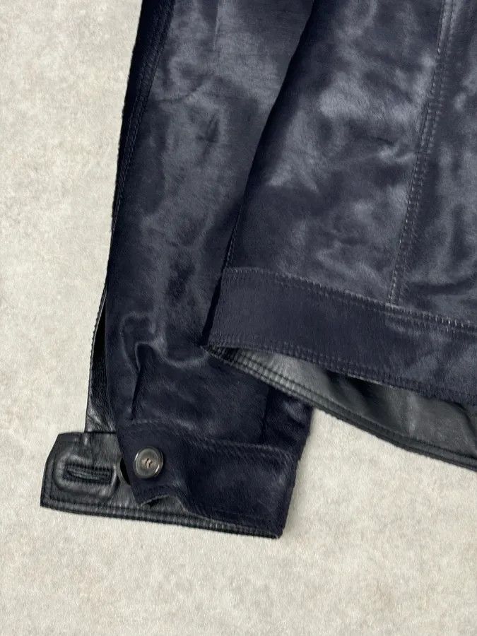 Brioni Brioni Dark Black Pony Hair Leather Jacket Size US L / EU 52-54 / 3 - 9 Thumbnail
