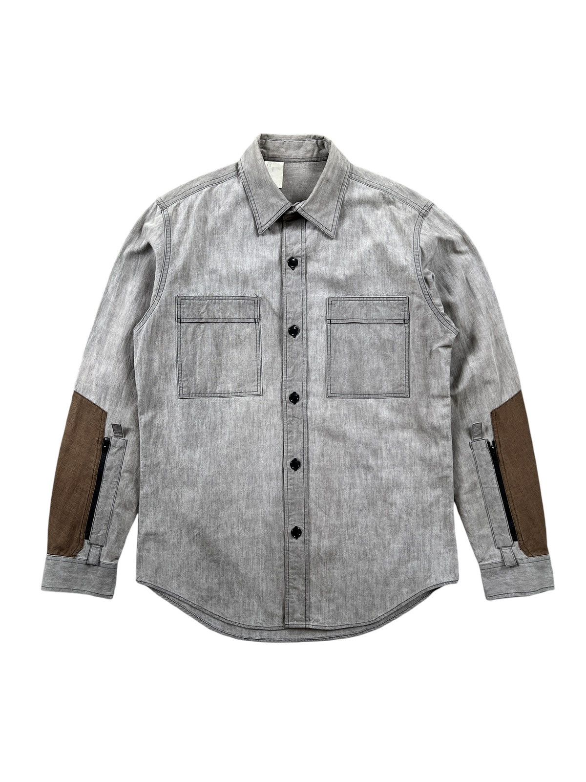 N.Hoolywood N. Hoolywood Sleeve Pocket Button Up Shirt Size US M / EU 48-50 / 2 - 2 Thumbnail