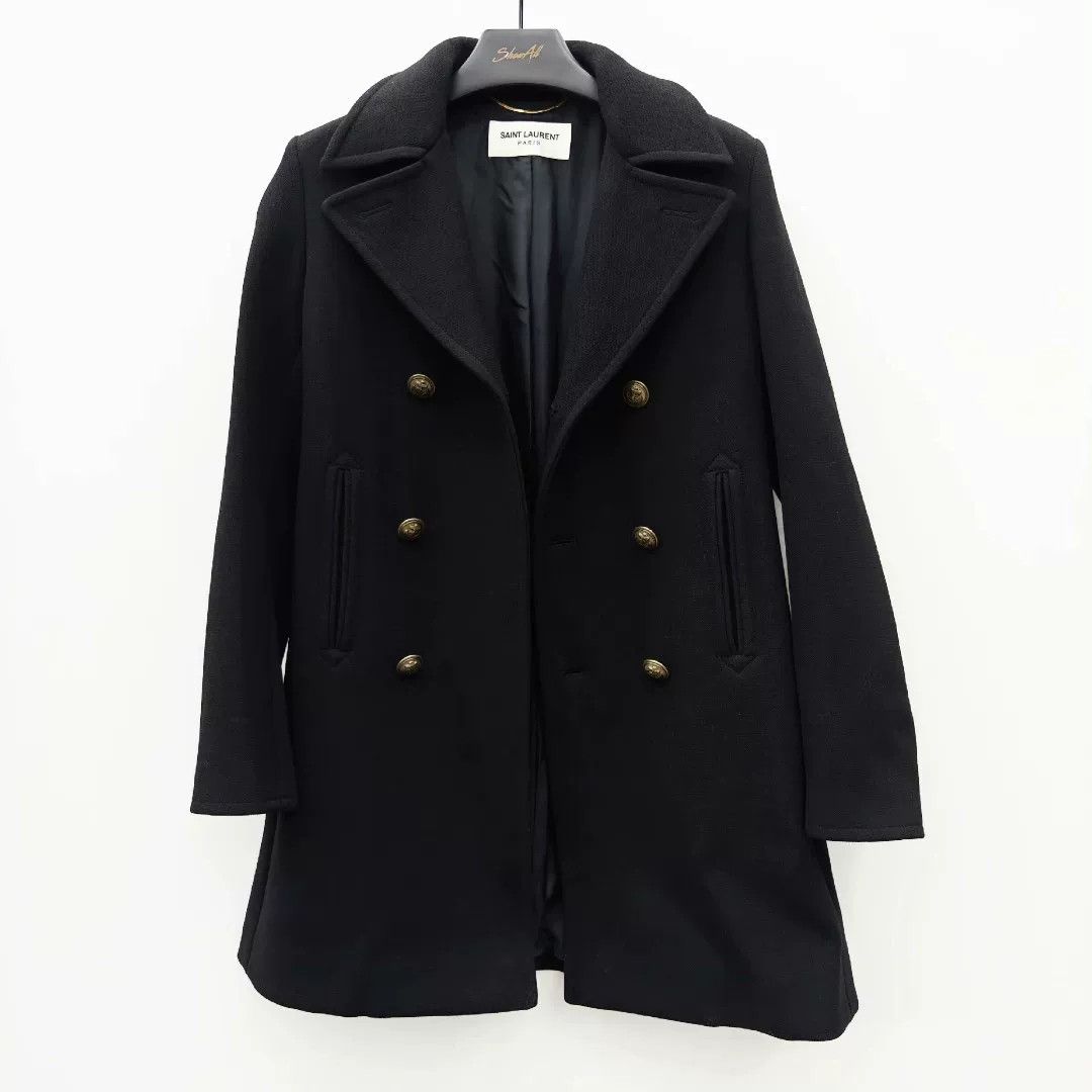 Saint Laurent Paris Saint Laurent Gold Anchor Wool Coat Size US M / EU 48-50 / 2 - 1 Thumbnail