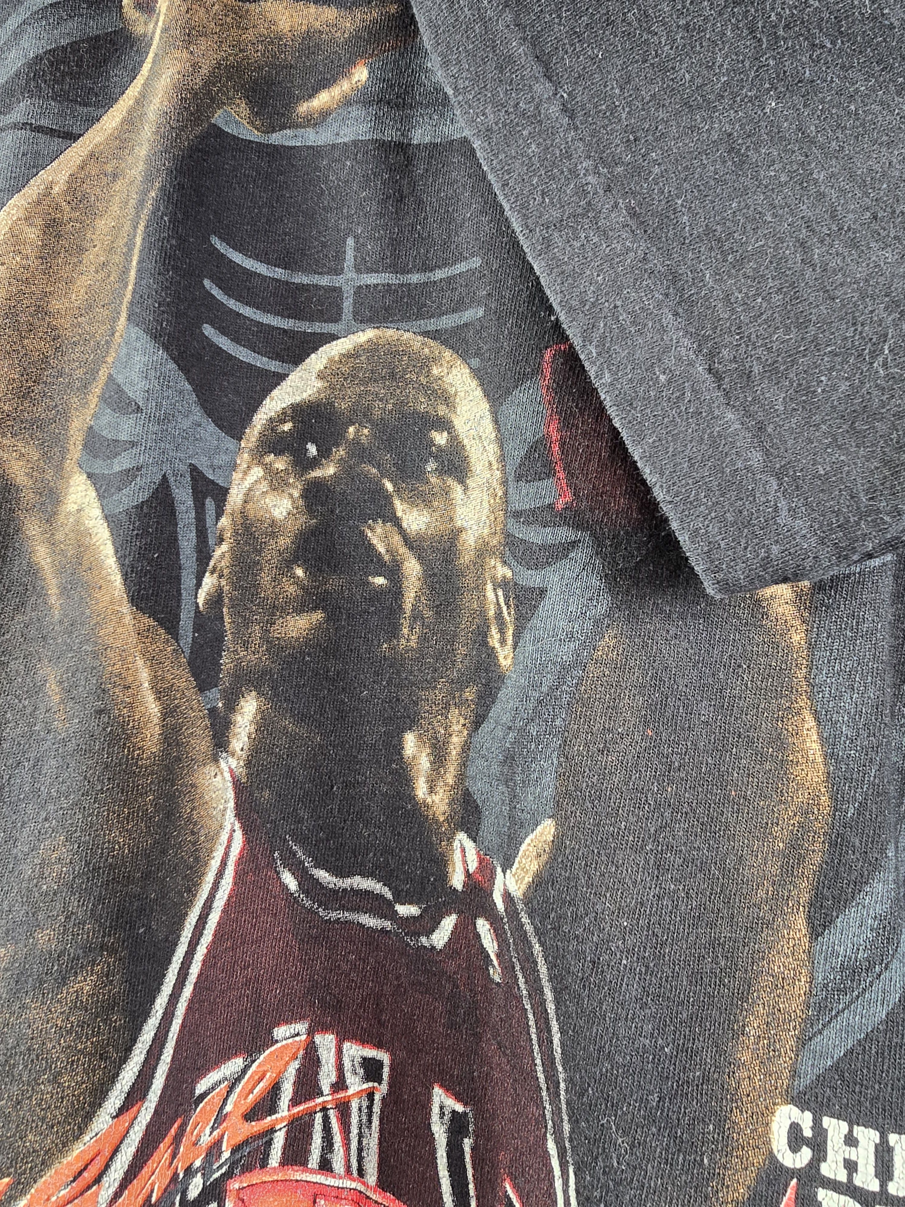 NBA × Salem Sportswear × Vintage 90s NBA Michael Jordan Chicago Bulls L 21.5" 28" Size US L / EU 52-54 / 3 - 5 Thumbnail