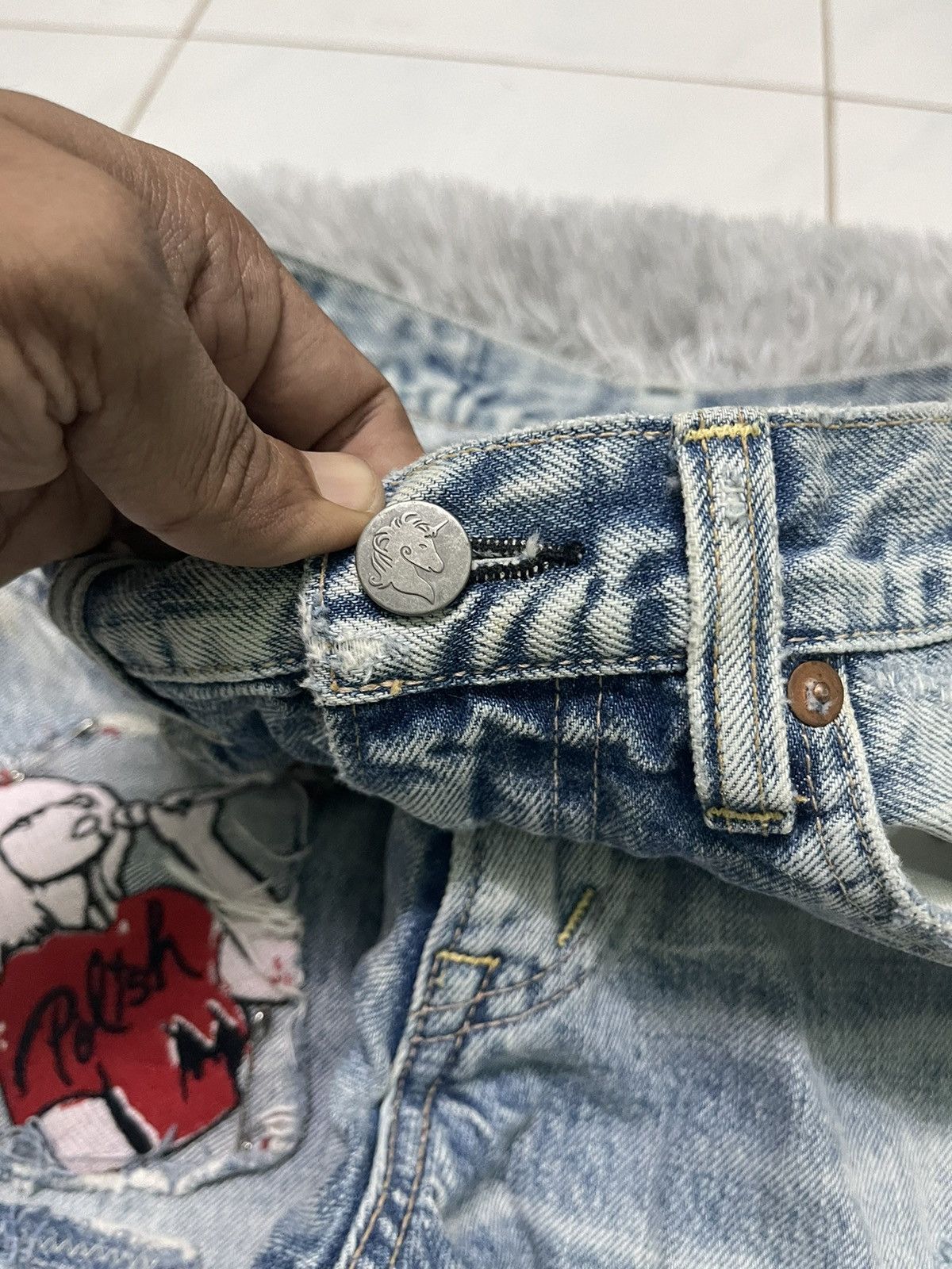 Japanese Brand VINTAGE KAPITAL INSPIRED PATCHES WORK JEANS BRAND RNA INC Size US 28 / EU 44 - 8 Thumbnail