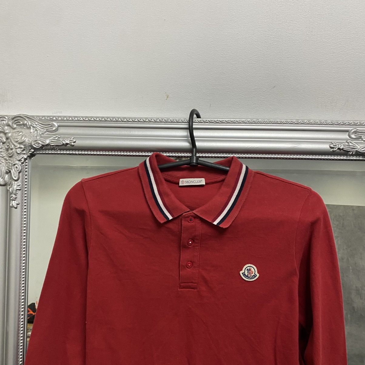 Moncler Moncler Long Sleeve Polo Shirt red Size US XS / EU 42 / 0 - 2 Thumbnail