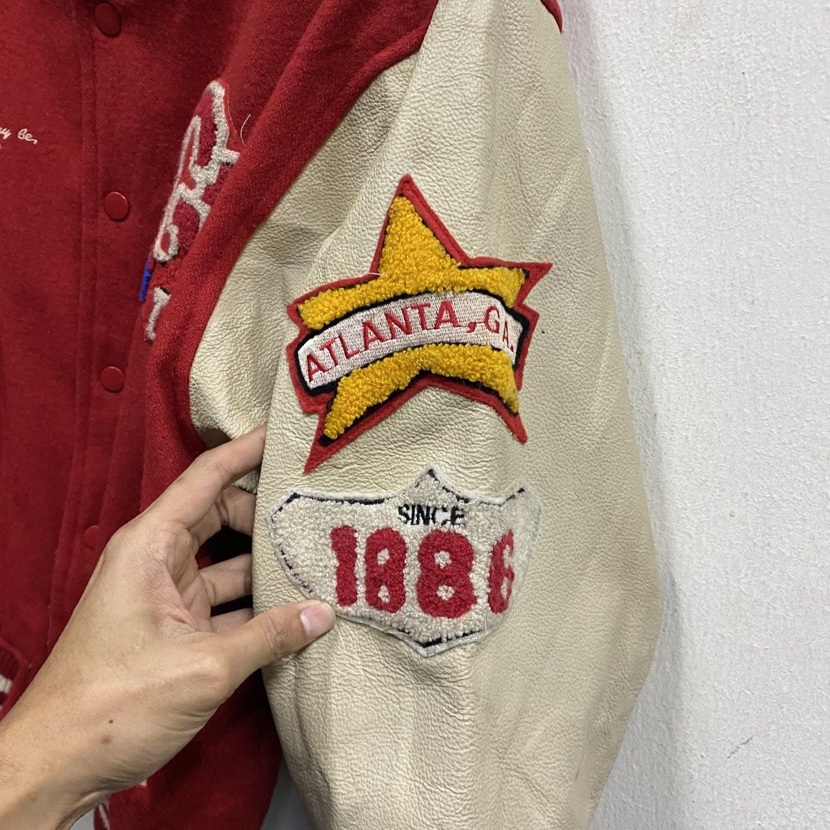 Coca Cola Vintage Coca-Cola 'GA Atlanta' Wool Leather Varsity Jacket Size US S / EU 44-46 / 1 - 7 Thumbnail